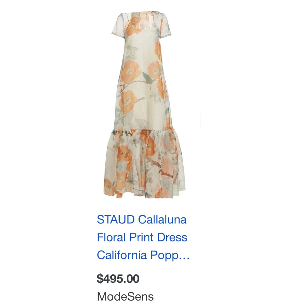 CALLUNA DRESS CALIFORNIA POPPY IVORY
